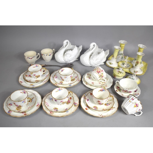 286 - A Collection of Various English and Continental Ceramics to Comprise Edwardian Floral Burst and Gilt... 