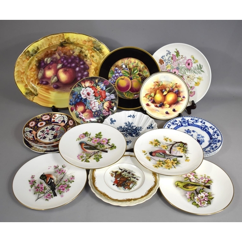 290 - A Collection of Various Decorated Plates to Comprise Large Oval Still Life Fruit Platter, Coalport A... 