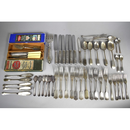 309 - A Large Collection of Various Early 20th Century and Later Silver Plated Flatware to Comprise Forks,... 