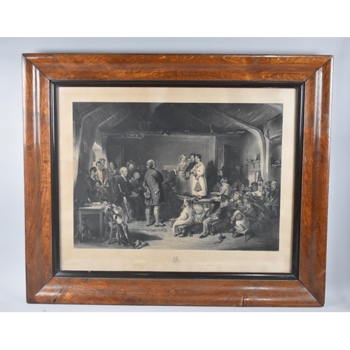 312 - A Large Oak Framed Engraving, 