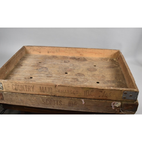 313 - A Collection of Three Vintage Baker's Trays, Two For Country Maid, 78x52cms