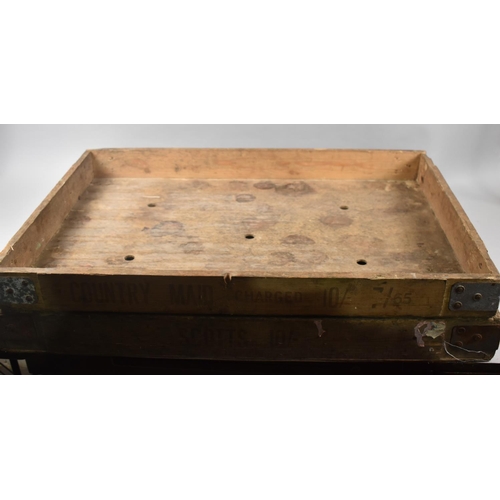 313 - A Collection of Three Vintage Baker's Trays, Two For Country Maid, 78x52cms