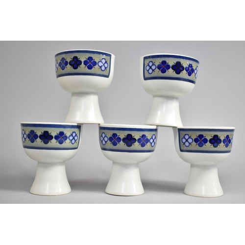 333 - A Set of Five Royal Doulton Tangier Pattern Goblets