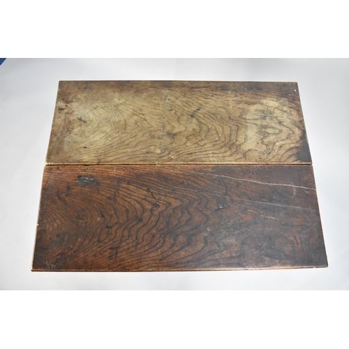 35 - A Period Oak Narrow Side Gate Leg Single Drop Leaf Table, 77cms Wide and 28cms Deep