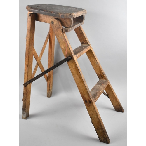 36 - A Vintage Folding Wooden Two Step Step Ladder