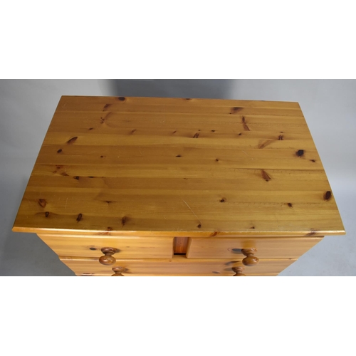 395 - A Modern Pine Bedroom Chest of Two Short and Four Long Drawers, 76cms Wide