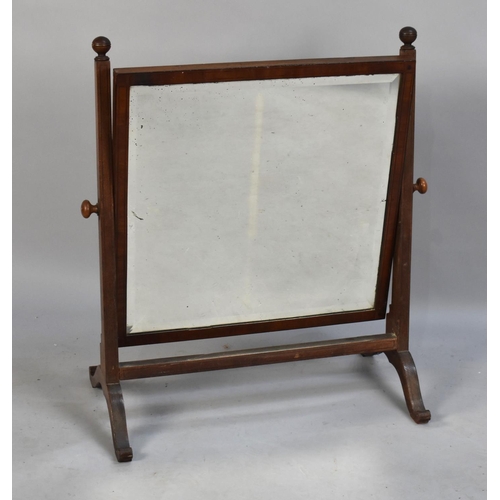 396 - A 19th Century String Inlaid Swing Dressing Table Mirror, 58cms Wide