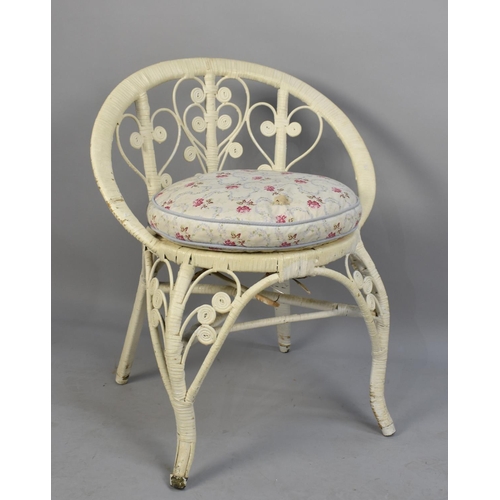 397 - A 1950 Bamboo and Wicker Dressing table Chair