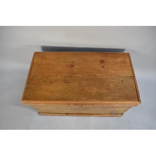 398 - A Mid 20th Century Pine Blanket/Tool Box, 94cms Wide