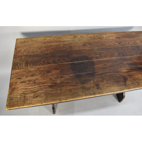 407 - A Mid 20th Century Oak Refectory Table, 152cms by 74cms