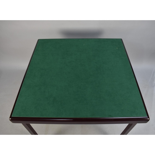 423 - A Modern Square Topped Card Table with Folding Legs, 82cms