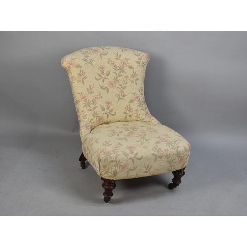 425 - A Late 19th Century Reupholstered Ladies Nursing Chair