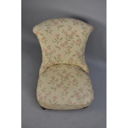 425 - A Late 19th Century Reupholstered Ladies Nursing Chair