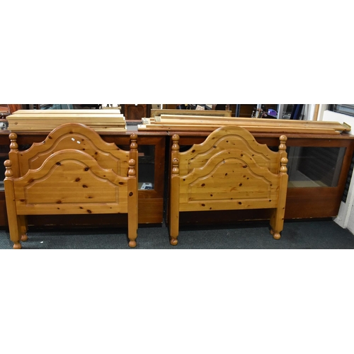 437 - A Pair of Modern Pine Single Bed Frames