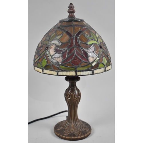 45 - A Modern Small Tiffany Style Table Lamp, 35cms High