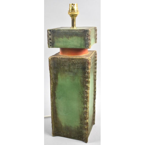 53 - A Vintage Italian Ceramic Table Lamp by Fratelli Fanciullacci of Rectangular Form, 40cms High