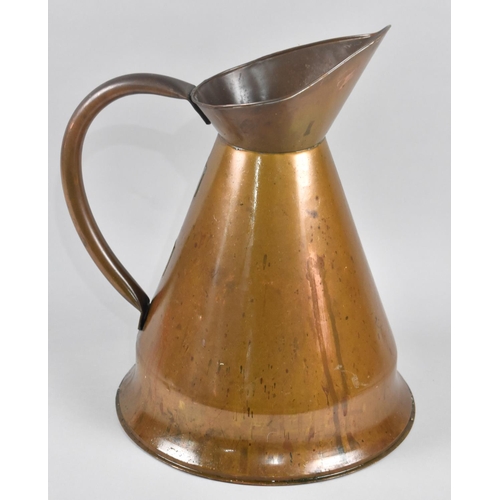 78 - A Large Vintage Copper Measuring Jug, 41cms High