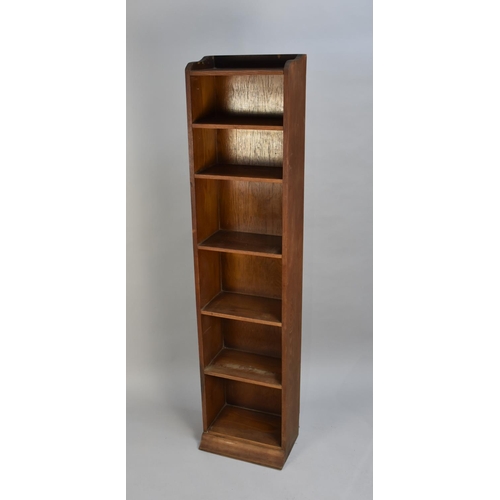 90 - A Modern Five Shelf Open Book or Display Case, 40cms Wide