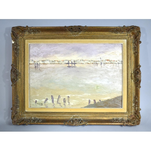 437 - A Gilt Framed Oil on Canvas 