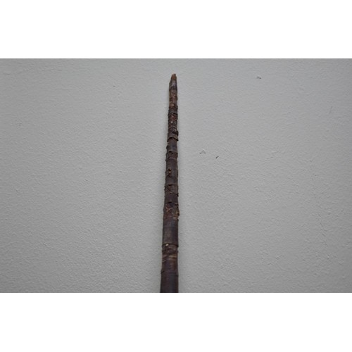 73 - Three Early African Nomadic Tribal Bows and a Throwing Spear