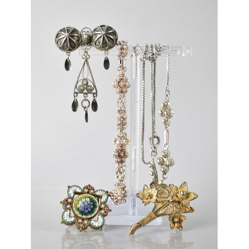 170 - A Collection of Continental Jewellery to include Kinetic Filigree Brooch, Possibly Finnish, Similar ... 