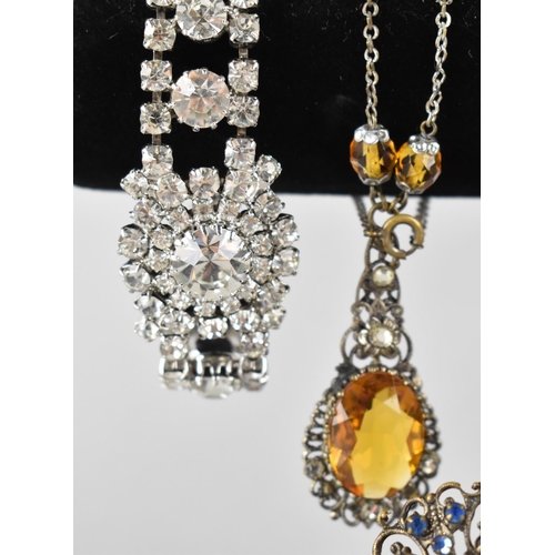 234 - A Collection of Various Vintage Costume Jewellery to comprise Mazer Bros Rhinestone Necklace, Two Cz... 