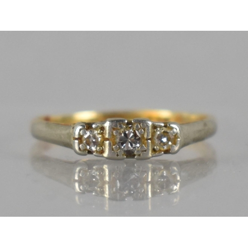 113 - An Early 20th Century 18ct Gold, Platinum and Diamond Trilogy Ring, Centre Old Round Cut Diamond 2.5... 