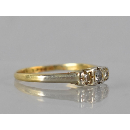 113 - An Early 20th Century 18ct Gold, Platinum and Diamond Trilogy Ring, Centre Old Round Cut Diamond 2.5... 