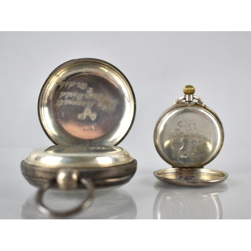 130 - A Victorian Gents Silver Cased Pocket Watch by Alfred Russell White Enamelled Dial with Roman Numera... 