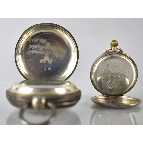 130 - A Victorian Gents Silver Cased Pocket Watch by Alfred Russell White Enamelled Dial with Roman Numera... 