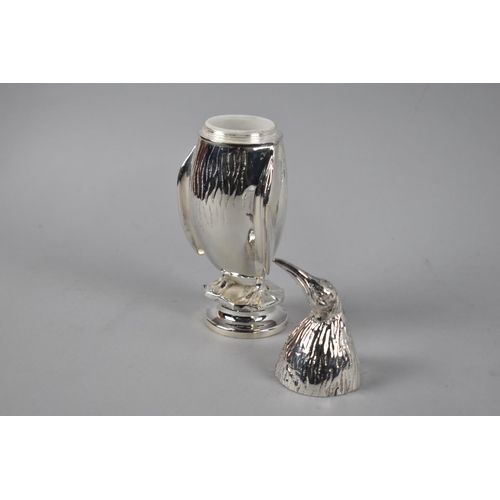 117 - A Heavy Silver Plated Novelty Sugar Sifter in the Form of an Emperor Penguin