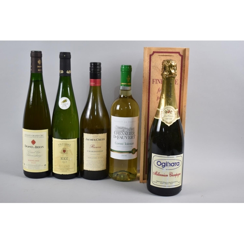 119 - A Collection of White Wines and a Single Bottle of Champagne