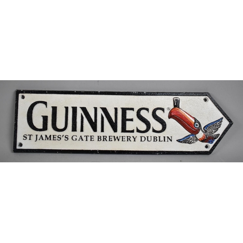 147 - A Reproduction Painted Cast Metal Pointer Arrow for Guinness, St James Gate Brewery, Dublin, 38cms L... 