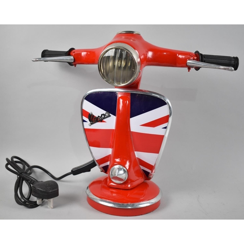 184 - A Modern Novelty Tabletop Lamp in the Form of the Front Section of a Vespa Scooter, 34cm high