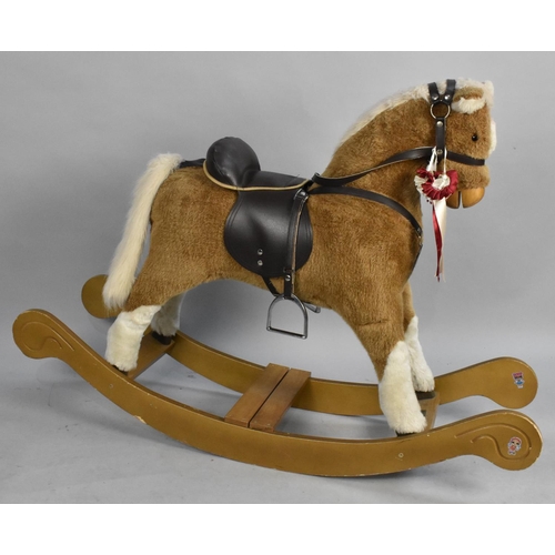 221 - A Modern Mama's and Papa's Rocking Horse with Leather Saddle and Bridle