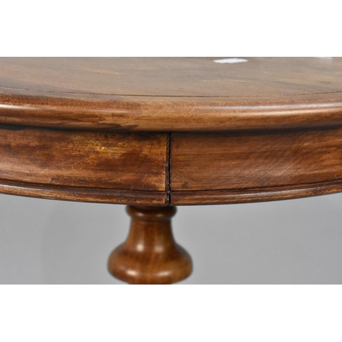 224 - A Modern Circular Mahogany Tripod Table, 50cms Diameter