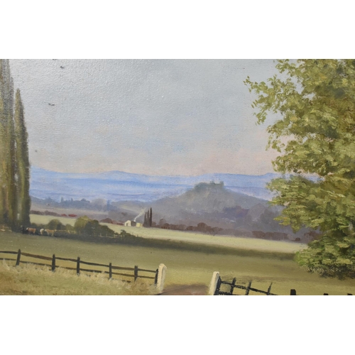 271 - A Framed Oil on Canvas, Rural Gated Meadow Scene with Cow, Signed Anthony Woodbridge, Subject 60x44c... 