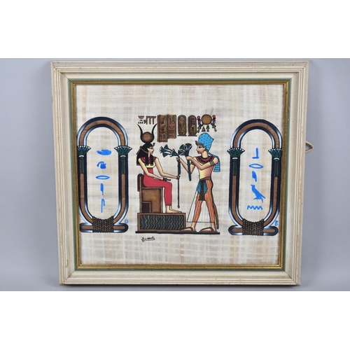 299 - A Framed Egyptian Papyrus, 35x32cm