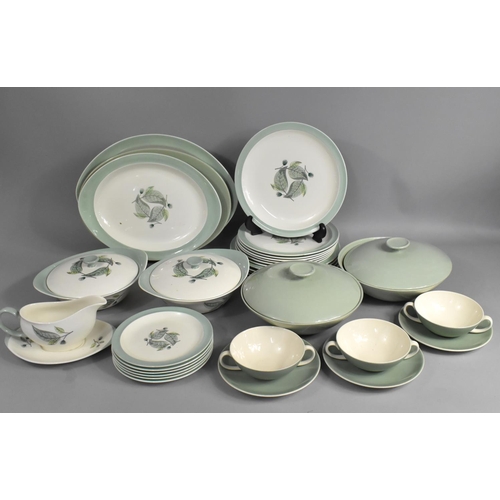 313 - A Part Wedgwood Woodbury Dinner Service Together with Poole Examples