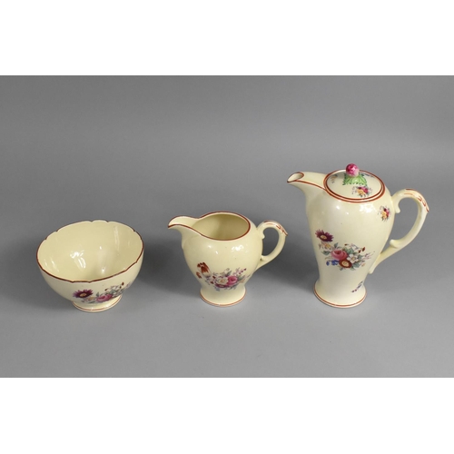 341 - A Coalport Kings ware Three Piece Service to Comprise Pot, Milk Jug and Sugar Bowl