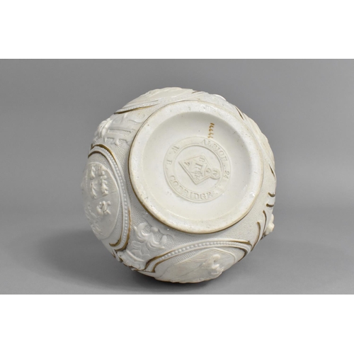 364 - A 19th Century William Brownfield Cobridge Albion Relief Jug Depicting the Emblems of the Union with... 