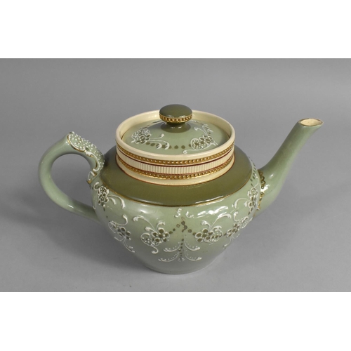 367 - A James Macintyre Gesso Faience Teapot