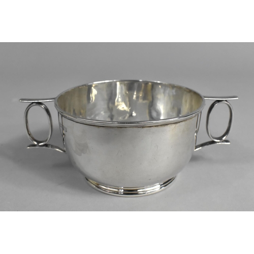 380 - A Silver Twin Handled Bowl by Hawksworth, Eyre & Co Ltd, Sheffield 1904, 6cm high and 15cm wide