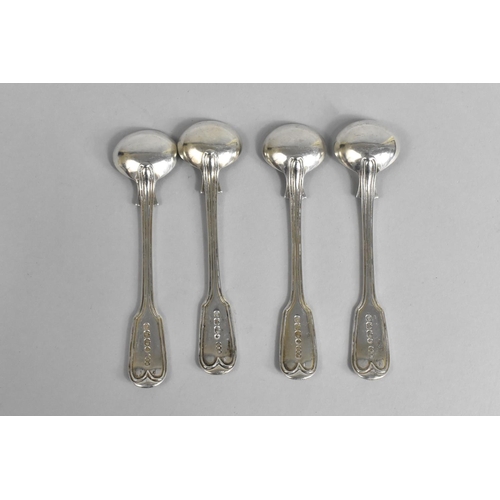 386 - A Set of Four Victorian Silver Condiment Spoons by William Rawlings Sobey, Exeter 1848 Hallmark, 92g