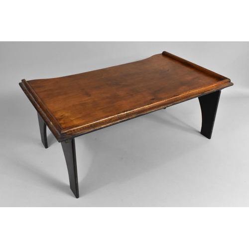 45 - An Edwardian Folding Bed Tray with Galleried Top, 59cms Wide