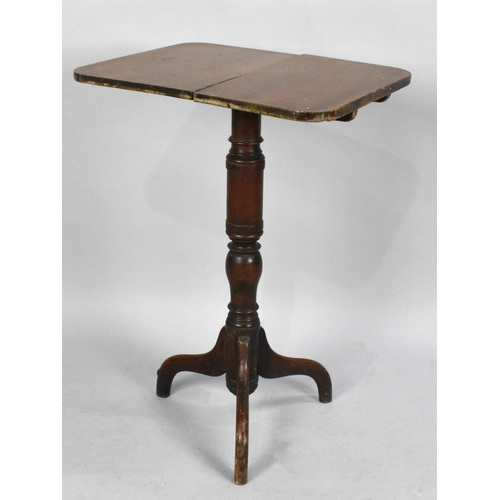 488 - A 19th Century Mahogany Rectangular Topped Wine Table on Tripod Base, 50cms Wide