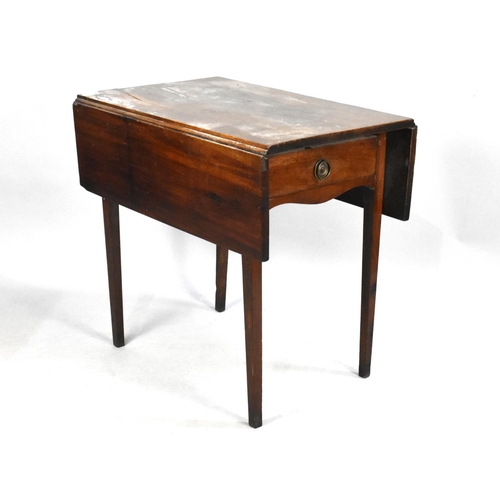 497 - A 19th Century Mahogany Drop Leaf Occasional Table, 74cms Wide