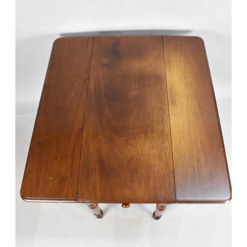 498 - A Late Victorian Mahogany Drop Leaf Pembroke Table with Single End Drawer, 106cms Wide