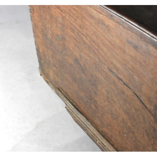 504 - A 19th Century Oak Coffer Chest, Hinges Require Replacement, 92cms Wide