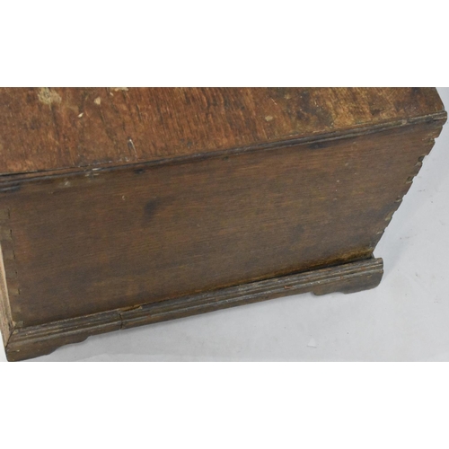 504 - A 19th Century Oak Coffer Chest, Hinges Require Replacement, 92cms Wide